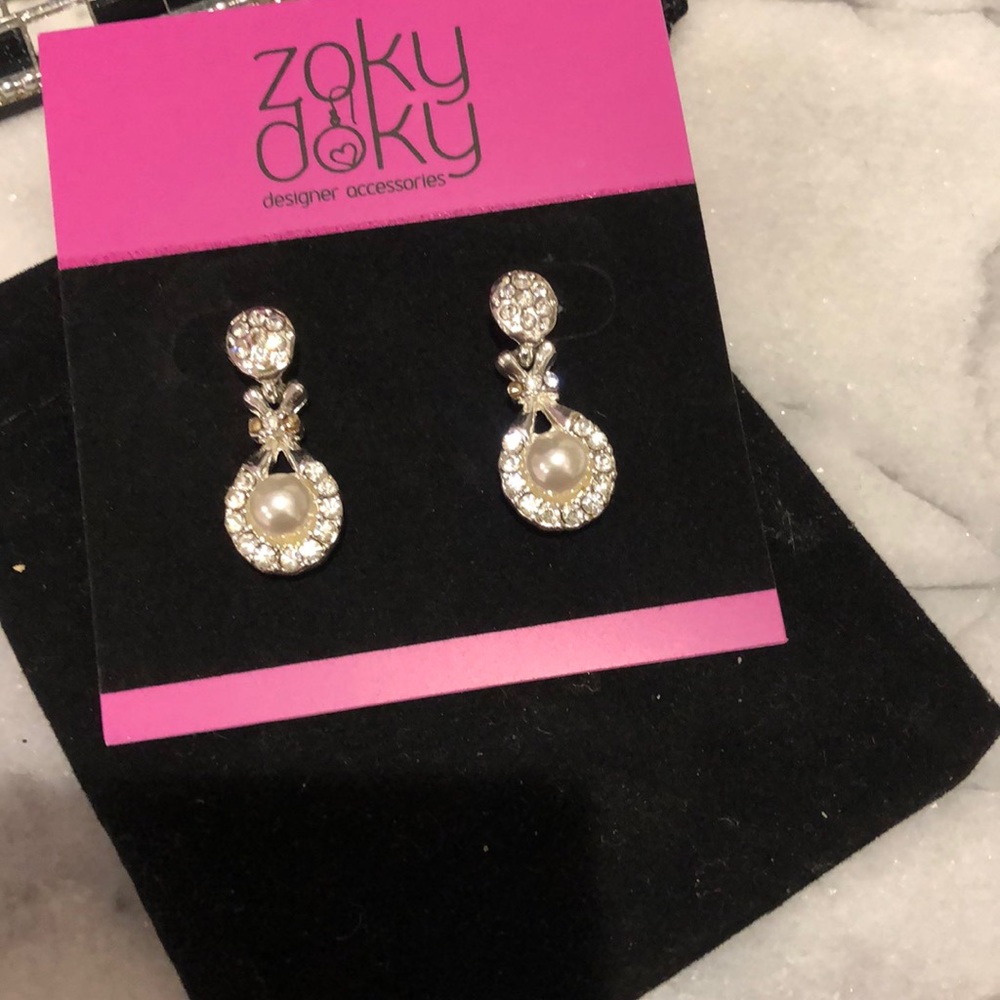 Crystal & Pearl Vintage “As Is” Earrings